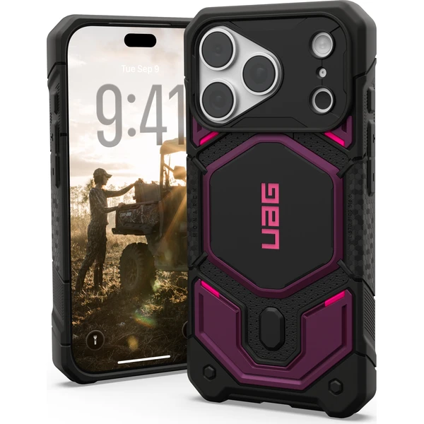 UAG Monarch Pro MagSafe kryt iPhone 18 Pro/17 Pro černý/fialový