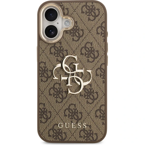 Guess PU Leather 4G Metal Logo Gold Frame MagSafe kryt iPhone 17 hnědý - Pouzdra - Obrázek 084487c3c7f14320aa2a62d5c8b554f8