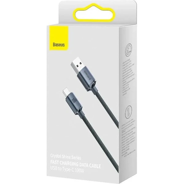 Baseus Crystal Shine USB-A/USB-C napájecí kabel 100W 1,2m černý - Kabely a redukce - Obrázek 084db58b25ad4f538028315c74bc1638