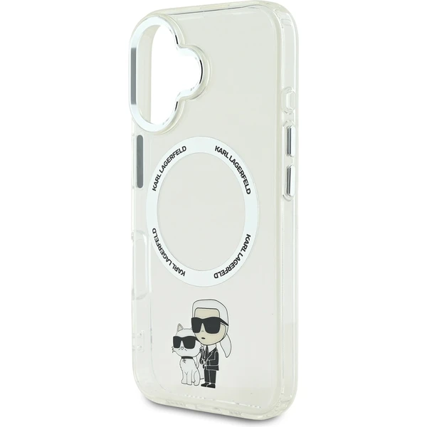 Karl Lagerfeld IML Karl and Choupette MagSafe kryt pro iPhone 16 čirý - Pouzdra - Obrázek 086288c600534a11a117cb6999bf81a4