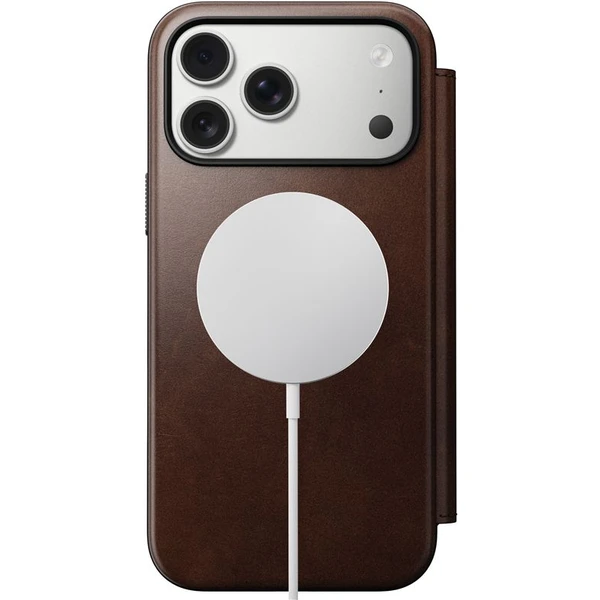 Nomad Modern Leather Folio (Horween) MagSafe kožené pouzdro iPhone 17 Pro Max Rustic Brown - Pouzdra - Obrázek 086f699a353241efa3e7b8abb754e871