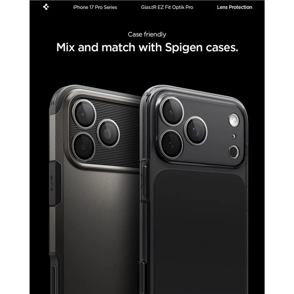 Spigen Glass tR EZ Fit Optik Pro skla iPhone 17-14 Pro/17-14 Pro Max gray (2 ks) - Ochranné folie a skla - Obrázek 0871429de2f0416f8d9ce479b5d63004