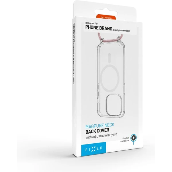 FIXED MagPure Neck kryt s růžovou šňůrkou na krk pro Apple iPhone 17e/16e - Pouzdra - Obrázek 08841fcb5f02490c95941a60ced50c04