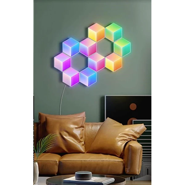 Govee Glide Hexa Pro LED Smart 10ks - Chytrá osvětlení - Obrázek 08893de259ff4e5681c95aa74d01b137