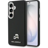 Karl Lagerfeld Grained PU Leather K&CH Heads Magnetic kryt Samsung Galaxy S26 černý - Pouzdra