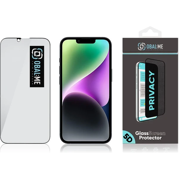 OBAL:ME Privacy 5D tvrzené sklo Apple iPhone 13/13 Pro/14/16e/17e černé - Ochranné folie a skla - Obrázek 089a4afaee3343db9b96656020027768