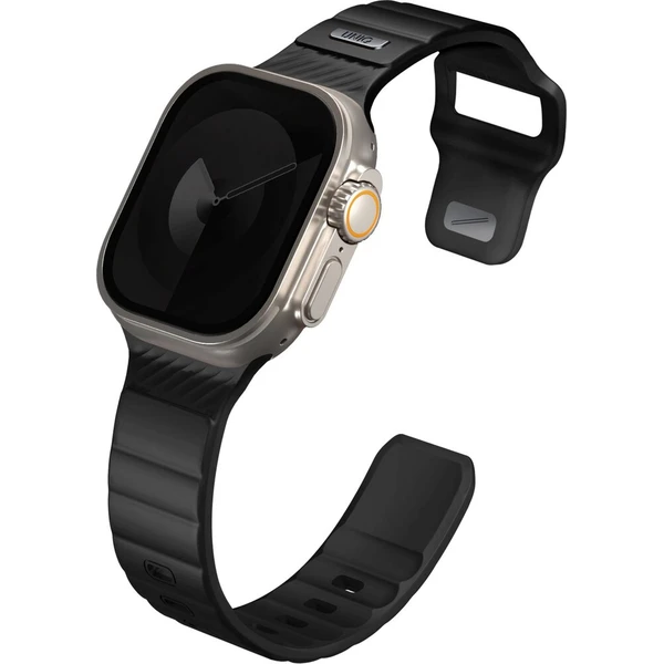 UNIQ Stride FKM Rubber voděodolný řemínek Apple Watch 49/45/44/42mm černý - Řemínky - Obrázek 089f1cd247274ef58b593e128cb97ead