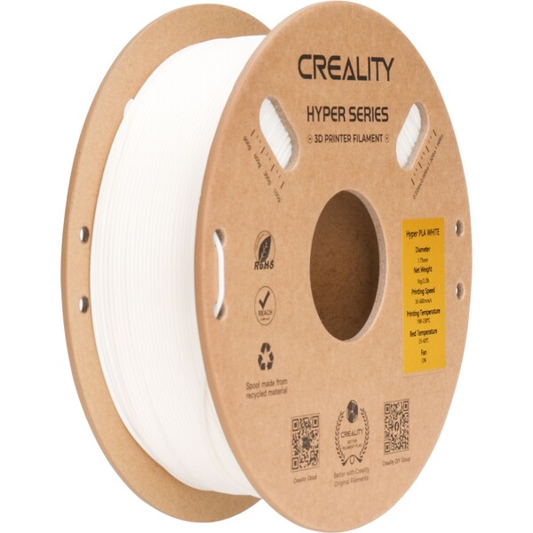 Creality Hyper PLA filament 1,75 mm 1 kg bílá Bílá