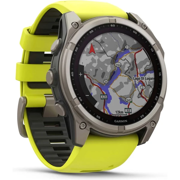 Garmin Fenix 8 Solar 51 mm titan žluté - Chytré hodinky - Obrázek 08YE000O01