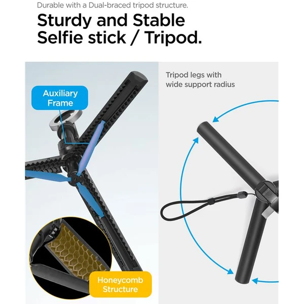 Spigen MagSafe Tripod Selfie Stick (longer version) černá - Držáky - Obrázek 08b8ca012af94863b355e2b0c01c1b2f