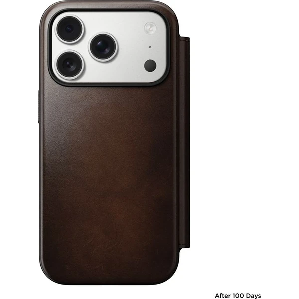 Nomad Modern Leather Folio (Horween) MagSafe kožené pouzdro iPhone 17 Pro Rustic Brown - Pouzdra - Obrázek 08ea7d080b984380a89eb197df38fc90