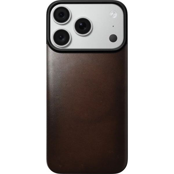 Nomad Magnetic Leather Back (Horween) MagSafe kožený kryt iPhone 17 Pro/18 Pro Rustic Brown - Pouzdra - Obrázek 08fae255e2144fad8b2424ad782e8112
