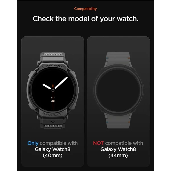Spigen Rugged Armor Pro kryt s řemínkem Galaxy Watch8 (44mm) matně černý - Pouzdra - Obrázek 0904468bd405450aa788dc5bc4c37e96