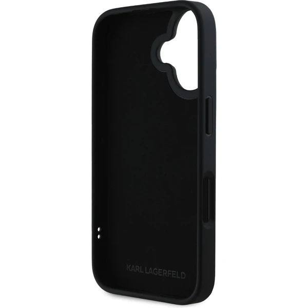Karl Lagerfeld 3D Rubber Double Heads kryt iPhone 16 černý - Pouzdra - Obrázek 092aab3d12ee4400b2ed581ef8a1b520