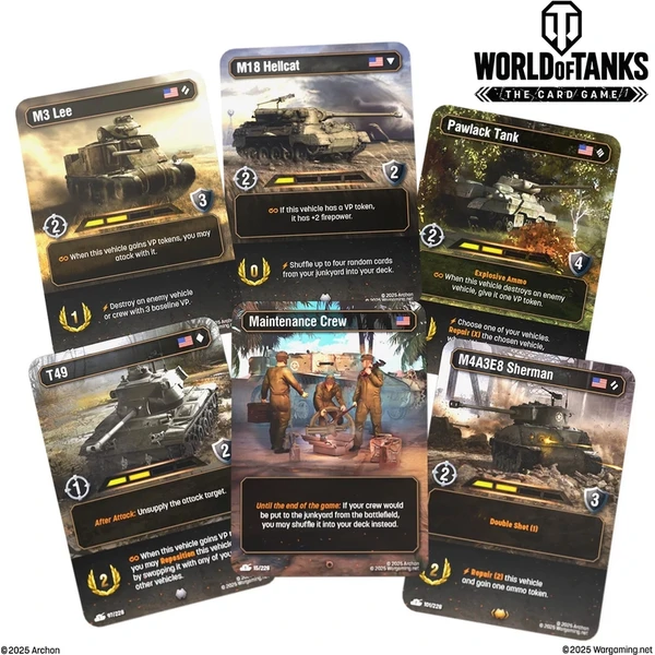 Starter Deck Archon Studio World of Tanks: The Card Game First Strike - USA - Sběratelské karty a nálepky - Obrázek 093O000K01
