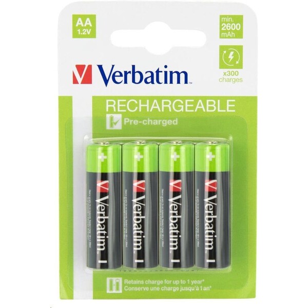 Verbatim AA Premium nabíjecí baterie 2600 mAh (4ks)