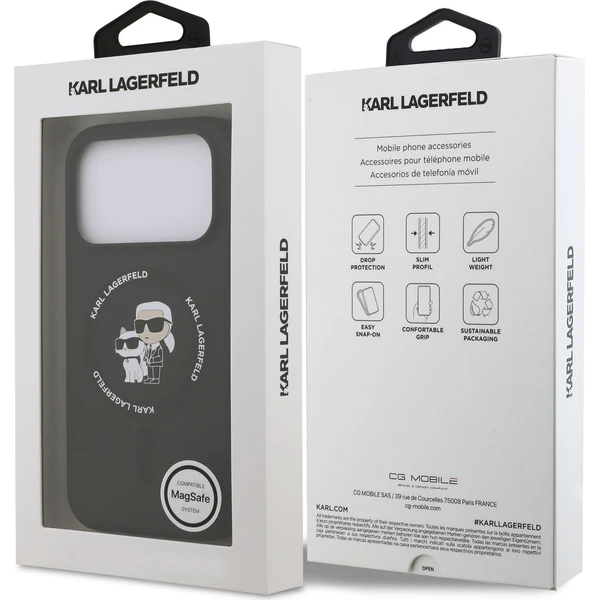 Karl Lagerfeld Liquid Silicone Karl and Choupette MagSafe kryt iPhone 18 Pro Max černý - Pouzdra - Obrázek 094bdc87a47a4dd89633e8879a5662f0