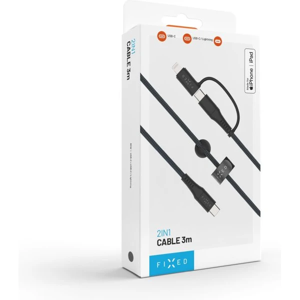 FIXED 2v1 napájecí kabel 60W 3m černý - Kabely a redukce - Obrázek 0964d1510b2d4d45bc9950076adbb5fc