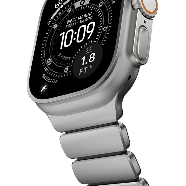 Nomad Stratos Band FKM řemínek Apple Watch 45/46/49mm Natural Titanium/Black - Řemínky - Obrázek 0977cdad2ee049f0b3182274787398d0