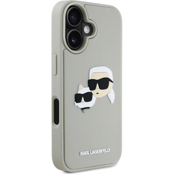 Karl Lagerfeld 3D Rubber Double Heads kryt iPhone 16 béžový - Pouzdra - Obrázek 0982fadcd58a4302856a0b6757d7c29b
