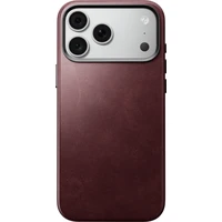 Nomad Traditional Leather (Horween) MagSafe kožený kryt iPhone 17 Pro Max/18 Pro Max Burgundy - Pouzdra