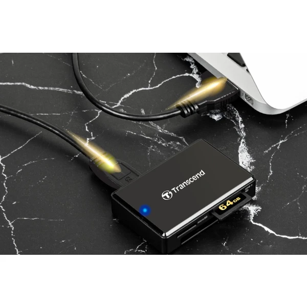Transcend USB 3.1 čtečka paměťových karet černá - Čtečky paměťových karet - Obrázek 09B9500301