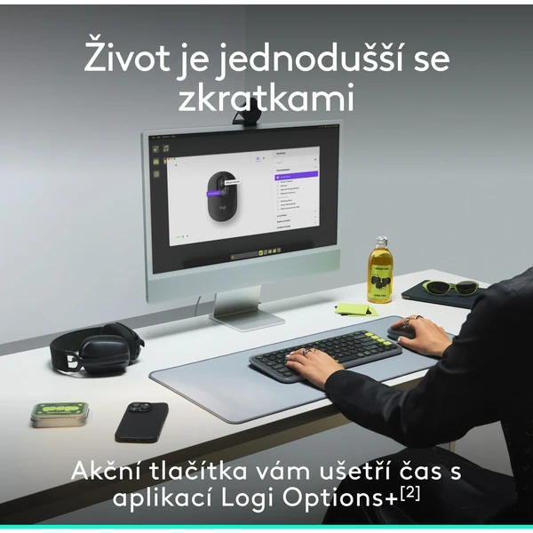 Logitech POP myš grafitová - Myši - Obrázek 09U8000O01