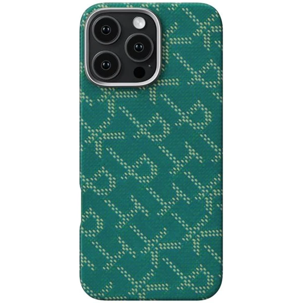 Pitaka Tactile Woven Case kryt iPhone 16 Pro PTK Green/Gold - Pouzdra - Obrázek 09a86bdc37394dd08a3d6f9a3313d49e