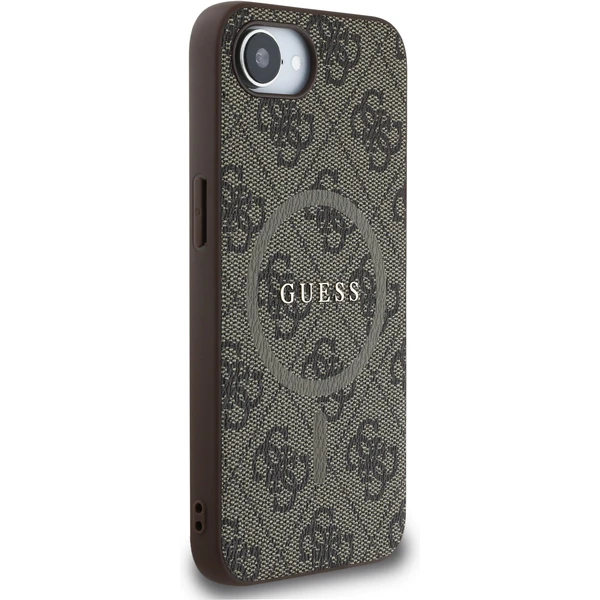 Guess PU Leather 4G Colored Ring MagSafe kryt iPhone 17e/16e hnědý - Pouzdra - Obrázek 09c1263c6057474eb6e910a22ab0642d