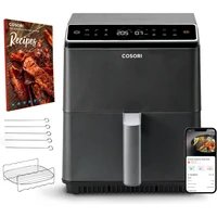 Cosori Dual Blaze 6,4L SMART horkovzdušná fritéza + 5x špíz a gril. rošt černá - Fritézy