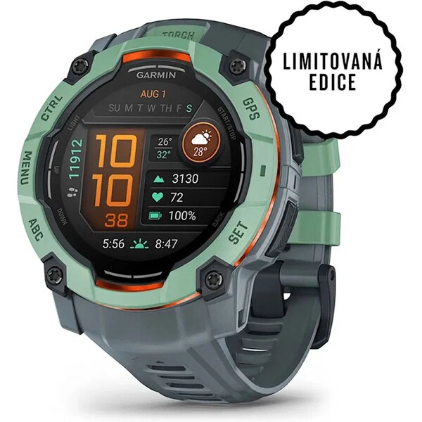 Garmin Instinct 3 – 50 mm, AMOLED, Neotropic s twilight páskem Zelená
