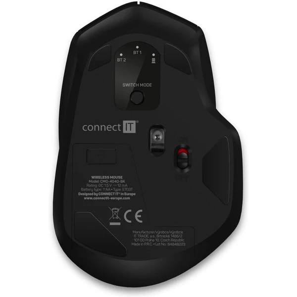 CONNECT IT Triple SmartSwitch bezdrátová myš černá - Myši - Obrázek 0AOV600301