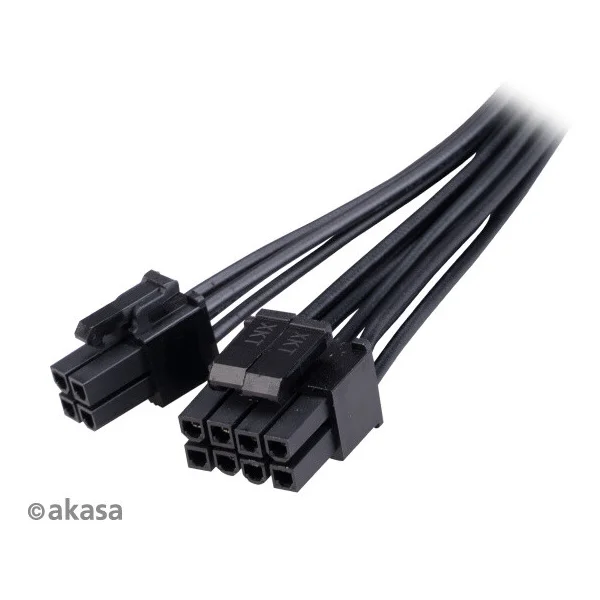 Akasa napájecí redukce 8-pin na 8+4-pin, 15cm, černý - Kabely a redukce - Obrázek 0B4X600301