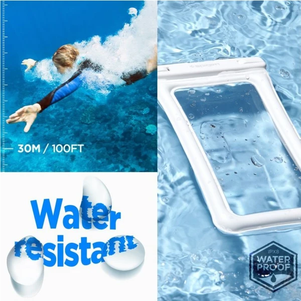 Spigen Aqua Shield Floating voděodolné pouzdro A610 2 Pack bílé - Pouzdra - Obrázek 0BF3000701