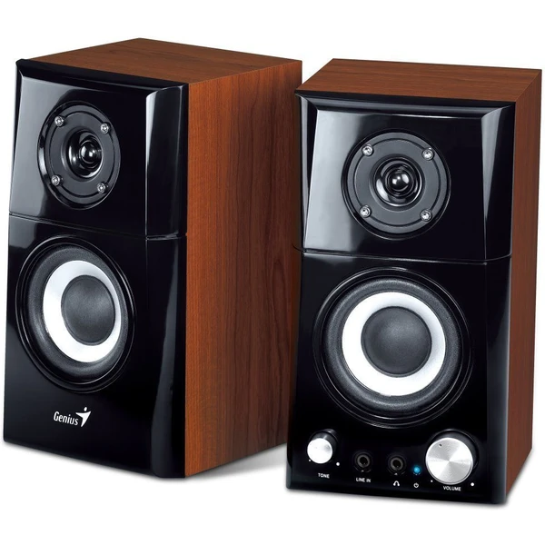 Genius SP-HF 500A Ver. II dřevěné reproduktory 2.0 hnědé/černé - Reproduktory - Obrázek 0C58700301