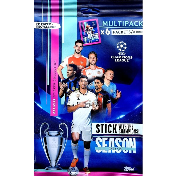 Fotbalové samolepky Topps UEFA UCL - Multipack