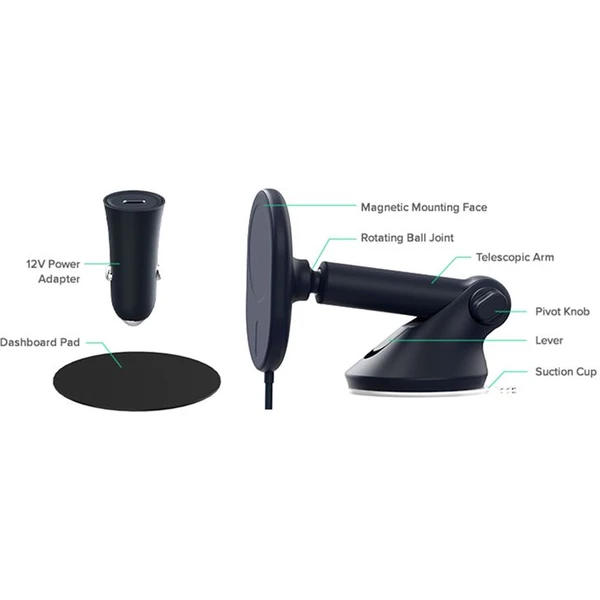 iOttie Velox MagSafe Magnetic Wireless Dash & Windshield Mount držák do auta - Držáky - Obrázek 0DY1000701