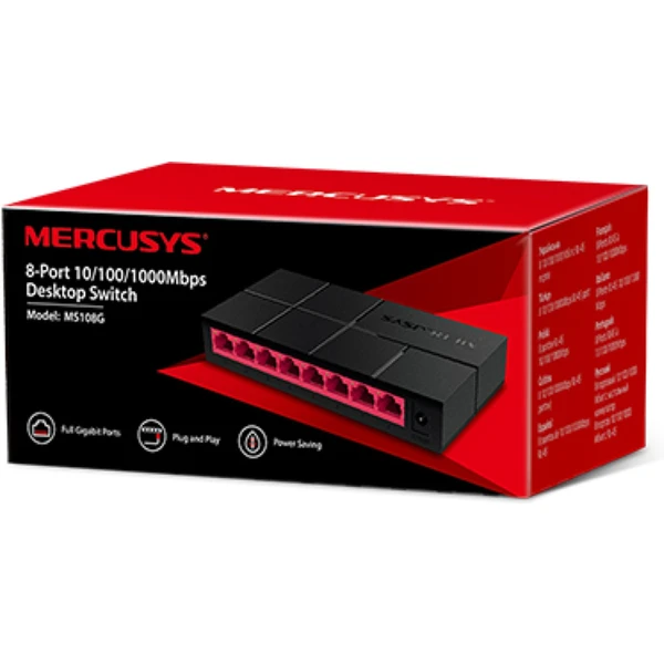 Mercusys MS108G switch - Switche - Obrázek 0ER7300401
