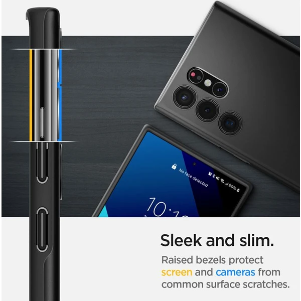 Spigen Thin Fit kryt Samsung Galaxy S22 Ultra černý - Pouzdra - Obrázek 0F5C100501