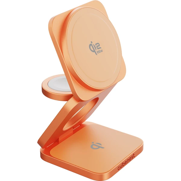 Cubenest SQ312 Ultra Qi2.2 (MagSafe) 3v1 nabíječka (35W) oranžová (Limited Edition) - Nabíječky - Obrázek 0I9L000K01
