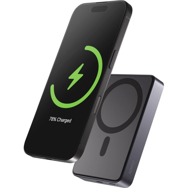 Spello ForcePack Alu 10000mAh magnetická bezdrátová powerbanka vesmírně šedá