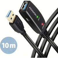 AXAGON ADR-310 USB-A/USB-A prodlužovací kabel 10m černý - Kabely a redukce