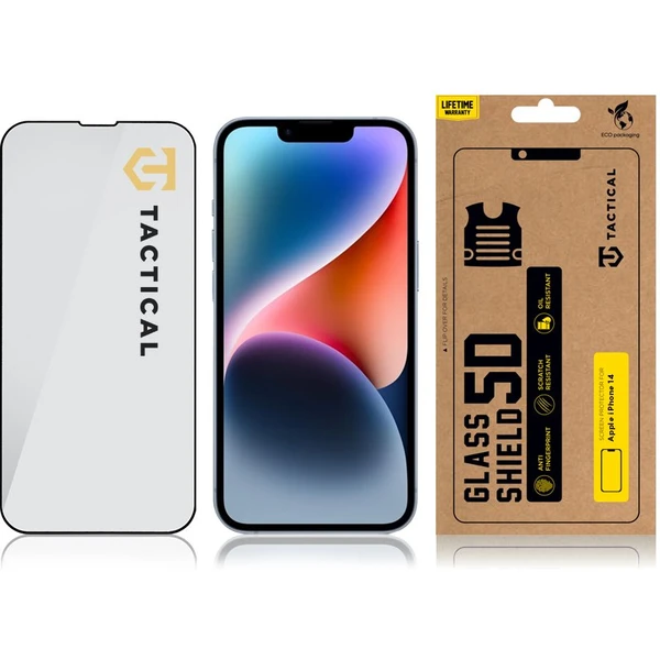 Tactical Glass Shield 5D sklo pro Apple iPhone 13/13 Pro/14/16e černé - Ochranné folie a skla - Obrázek 0IV5700301