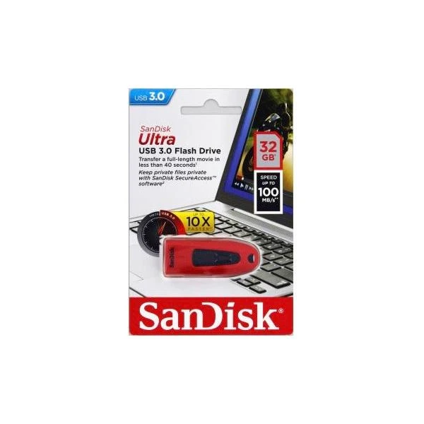SanDisk Ultra USB 3.0 flash disk 32GB červený - Flashdisky - Obrázek 0JXS000501