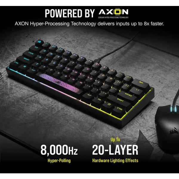 Corsair K65 RGB Mini Cherry MX Speed US - Klávesnice - Obrázek 0KKE100501