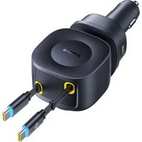 Baseus PrimeTrip VR2 Max 100W nabíječka do auta s navíjecími kabely 2x USB-C, 1xUSB-C, 1x USB černá - Nabíječky