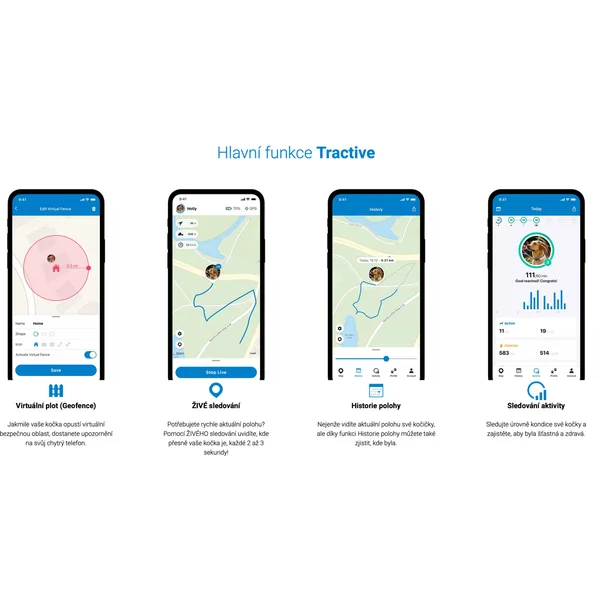 Tractive GPS CAT 4 LTE Tracker a monitor aktivity pro kočky půlnoční modrá - Lokátory - Obrázek 0NZ7100501