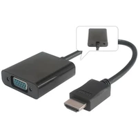 PremiumCord HDMI/VGA + 3,5mm redukce černá - Kabely a redukce