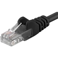 PremiumCord RJ45/RJ45 Cat5e UTP patch kabel 1,5m černý - Kabely a redukce