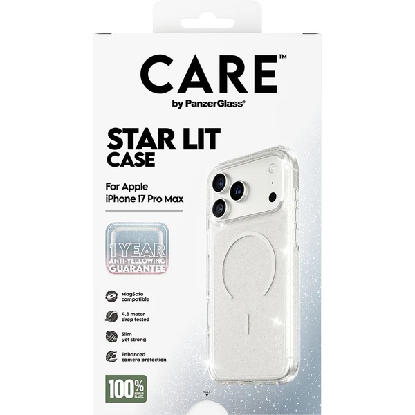 PanzerGlass® CARE Star Lit kryt s MagSafe Apple iPhone 17 Pro Max třpytivý/bílý - Pouzdra - Obrázek 0QDH000K01